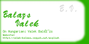 balazs valek business card